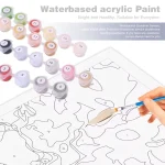 Personalised Photo Custom Paint by Numbers Kit Waterbased Acrylic Paints